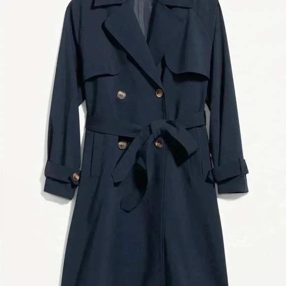 Double-Breasted Tie-Belt Trench Coat - Picture 3 of 3